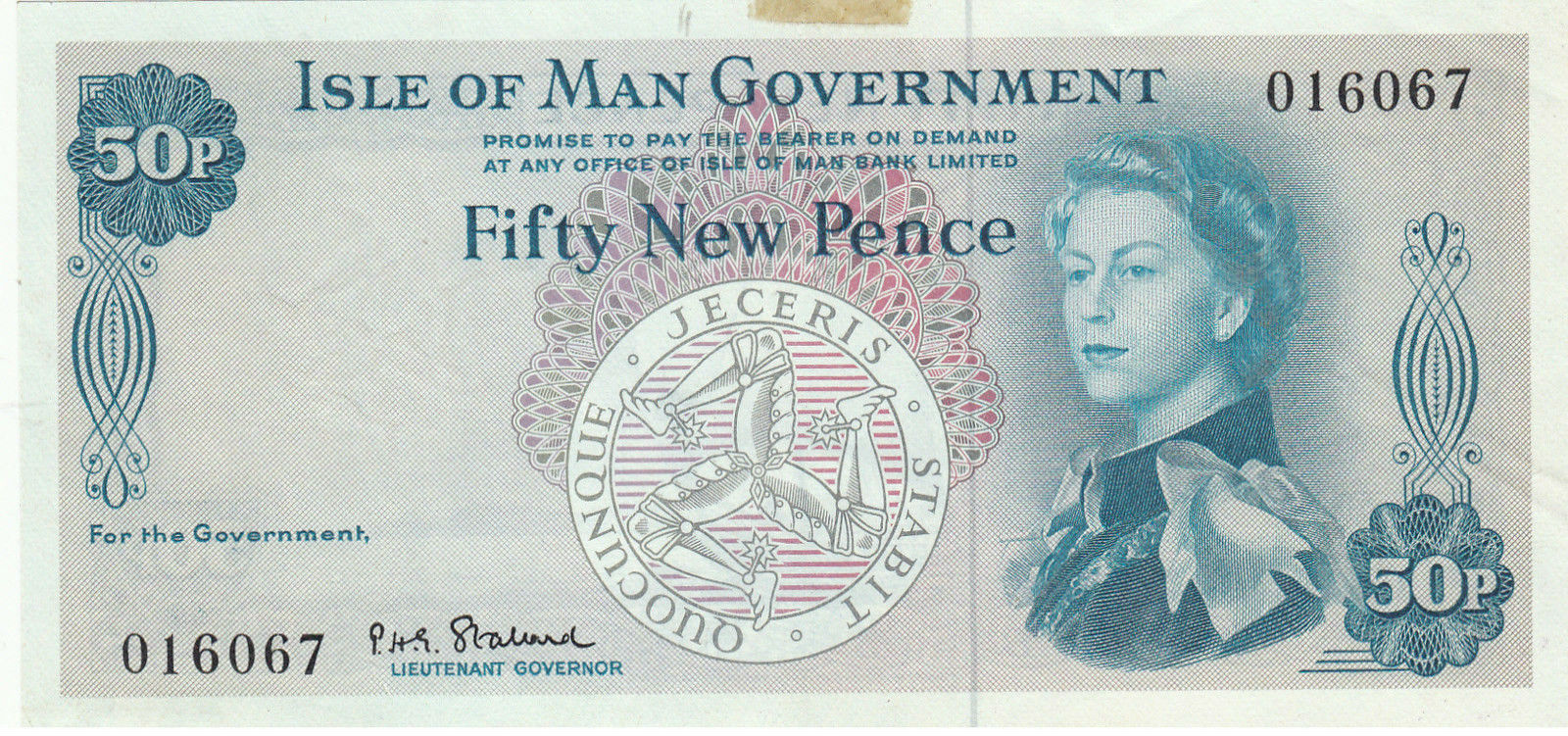 Isle of Man 50 1971 aUNC P-27